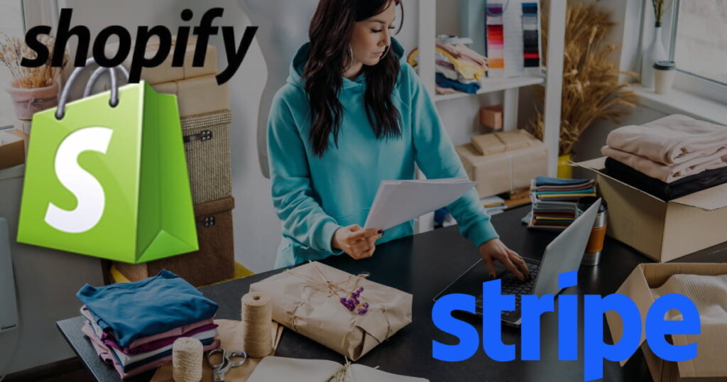 Woman E-commerce store owner using Shopify Payment