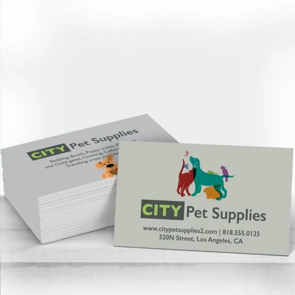 Example of standard business cards